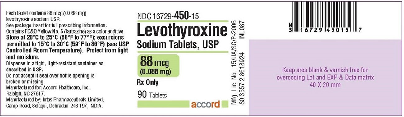 Recall levothyroxine tablets from Accord